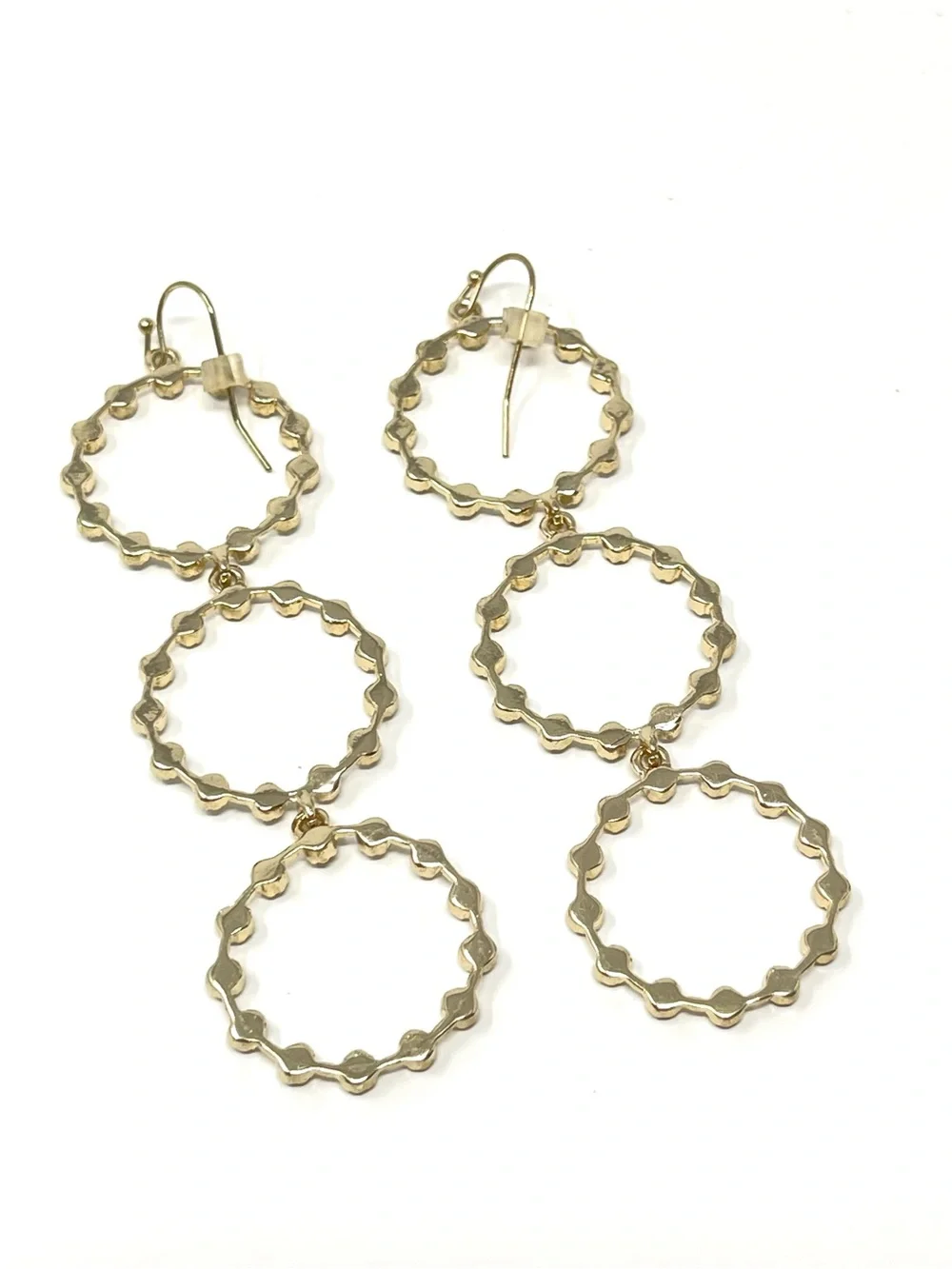 New Anthropologie Circle Marian Drop Earrings - Picture 7 of 8